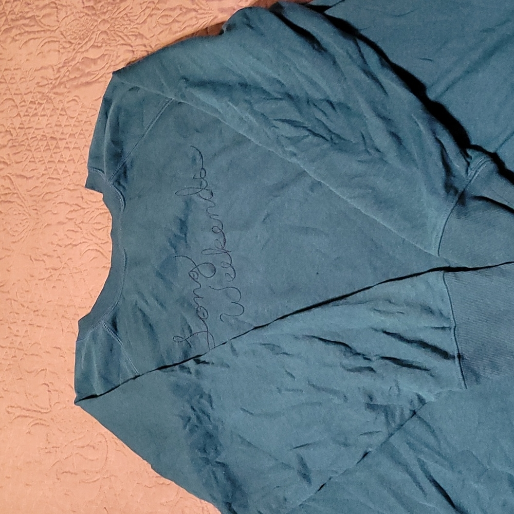 Leggin length sweatshirt teal